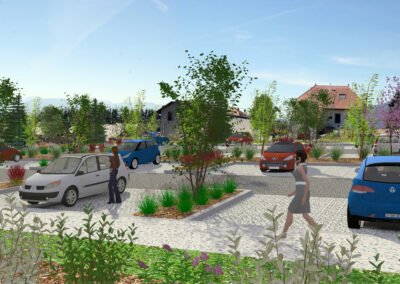 Visualisation 3D Versonnex eglise - 2B paysage concept - bureau d’étude spécialisé dans le domaine de l’architecture du paysage.