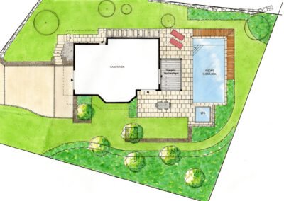 Amenagement exterieur terrasse particulier - 2B paysage concept - bureau d’étude spécialisé dans le domaine de l’architecture du paysage.