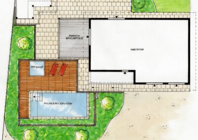 Amenagement exterieur particulier - 2B paysage concept - bureau d’étude spécialisé dans le domaine de l’architecture du paysage.