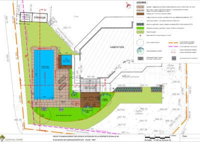 Plan architecte - 2B paysage concept - bureau d’étude spécialisé dans le domaine de l’architecture du paysage.